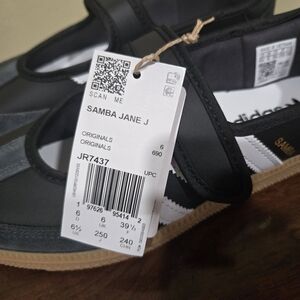 Adidas Samba Jane J Black and White Sneakers